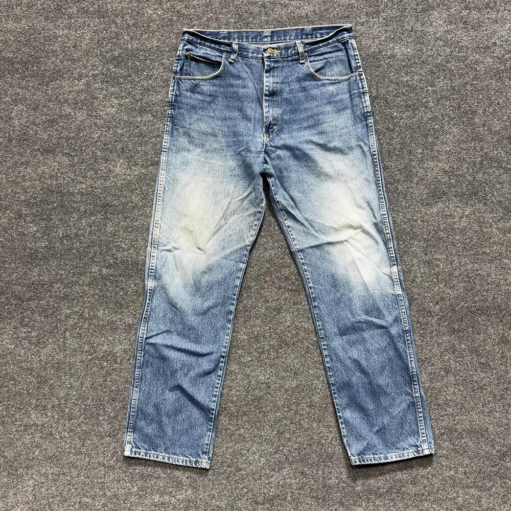 Red Kap Jeans Mens 35x32 Blue Medium Wash Relaxed Straight Denim Workwear